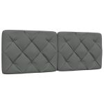 Pernă pentru tăblie de pat, gri închis, 140 cm, material textil GartenMobel Dekor