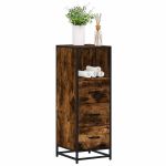 Dulap de baie, stejar afumat, 35x37,5x100 cm, lemn prelucrat GartenMobel Dekor