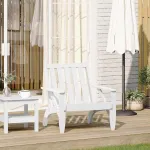 Scaun Adirondack de grădină alb 75x77x77 cm lemn masiv de pin GartenMobel Dekor
