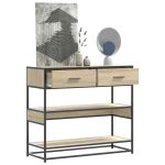 Măsuță consolă, stejar sonoma, 90x35x80 cm, lemn prelucrat GartenMobel Dekor