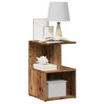 Noptiera din lemn vechi 35x35x55 cm lemn prelucrat GartenMobel Dekor