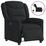 Fotoliu rabatabil electric, negru, material textil GartenMobel Dekor