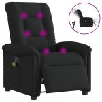 Fotoliu electric de masaj rabatabil, negru, textil GartenMobel Dekor