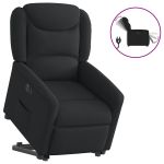 Fotoliu electric rabatabil cu ridicare, negru, textil GartenMobel Dekor
