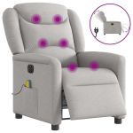 Scaun reclinabil electric pentru masaj Cloud Grey Fabric GartenMobel Dekor