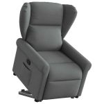 Fotoliu rabatabil cu ridicare pe verticală, gri închis, textil GartenMobel Dekor