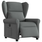 Fotoliu rabatabil electric, gri închis, material textil GartenMobel Dekor
