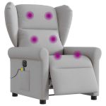 Scaun reclinabil electric pentru masaj Cloud Grey Fabric GartenMobel Dekor