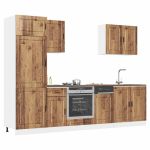 Set de dulapuri de bucătărie 7 piese „Kalmar” Lemn vechi lemn GartenMobel Dekor