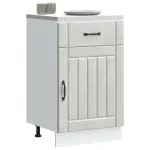 Dulap de bucătărie „Lucca” Lemn prelucrat gri beton GartenMobel Dekor