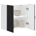 Dulap de bucătărie „Lucca” lemn prelucrat negru GartenMobel Dekor