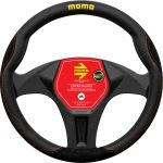 Husa volan Momo Comfort, microfibra, negru cu cusatura rosie Automobile ProTravel