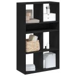 Dulap cu cărți negru 66x31x112 cm lemn prelucrat GartenMobel Dekor