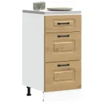 Dulap de bază de bucătărie „Kalmar” stejar artizanal lemn GartenMobel Dekor