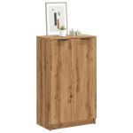 Pantofar, stejar artizanal, 59x35x100,5 cm, lemn prelucrat GartenMobel Dekor