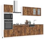 Set dulap de bucătărie din 7 piese „Kalmar” stejar afumat Lemn GartenMobel Dekor