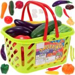 Cos depozitare cu 20 legume multicolor, jucarie plastic, varsta 3 ani+ MultiMark GlobalProd