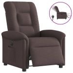 Fotoliu rabatabil electric, maro închis, material textil GartenMobel Dekor