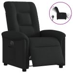 Fotoliu rabatabil electric, negru, material textil GartenMobel Dekor