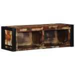 Dulap TV multicolor 80x30x25 cm lemn masiv recuperat GartenMobel Dekor