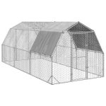 Pui de găină cu acoperiș 2,5x6x2,25 m oțel galvanizat GartenMobel Dekor