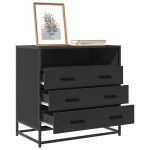 Dulap cu sertare, negru, 70x41x70 cm, lemn compozit GartenMobel Dekor