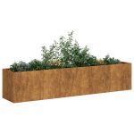 Jardinieră Rusty 200x40x40 cm Oțel pentru intemperii GartenMobel Dekor