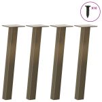 Picioare măsuță de cafea 4 buc Oțel natural 42 cm Oțel GartenMobel Dekor