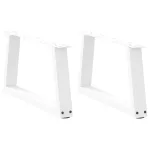 Picioare pentru masă în formă de V 2 buc alb oțel GartenMobel Dekor