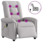Scaun reclinabil electric pentru masaj Cloud Grey Fabric GartenMobel Dekor