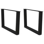 Picioare pentru masă în formă de V 2 buc Negru Oțel GartenMobel Dekor