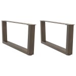 Picioare pentru masă în formă de V 2 buc Oțel natural Oțel GartenMobel Dekor