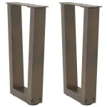 Picioare pentru masă în formă de V 2 buc Oțel natural Oțel GartenMobel Dekor