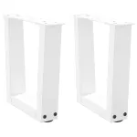 Picioare pentru masă în formă de V 2 buc alb oțel GartenMobel Dekor