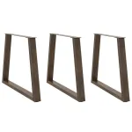 Picioare pentru masă în formă de V 3 buc Oțel natural Oțel GartenMobel Dekor