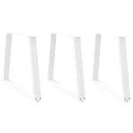 Picioare pentru masă în formă de V 3 buc alb oțel GartenMobel Dekor