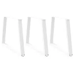 Picioare pentru masă în formă de V 3 buc alb oțel GartenMobel Dekor