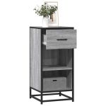 Dulap, gri sonoma, 35,5x35x76 cm, lemn prelucrat și metal GartenMobel Dekor