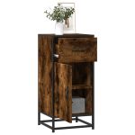 Dulap, stejar fumuriu, 35,5x35x76 cm, lemn prelucrat și metal GartenMobel Dekor