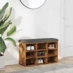 Banchetă pantofar, lemn vechi, 82x32x50 cm, lemn prelucrat GartenMobel Dekor