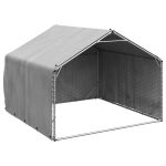 Canisa de exterior cu capac 2x2x1,5 m otel galvanizat GartenMobel Dekor