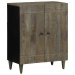 Bufetă gri deschis 60x33,5x75 cm lemn masiv de mango GartenMobel Dekor