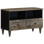 Dulap TV Gri deschis 70x33,5x46 cm Lemn masiv Mango GartenMobel Dekor