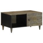 Masuta de cafea gri deschis 80x50x40 cm lemn masiv de mango GartenMobel Dekor