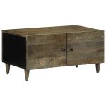 Masuta de cafea gri deschis 80x50x40 cm lemn masiv de mango GartenMobel Dekor