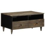 Masuta de cafea gri deschis 80x54x40 cm lemn masiv de mango GartenMobel Dekor