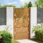 Poartă grădină Design cu frunze oțel rezistente la intemperii GartenMobel Dekor