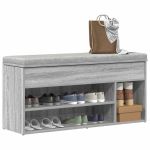 Bancă de pantofi, gri sonoma, 102x30,5x45 cm, lemn prelucrat GartenMobel Dekor