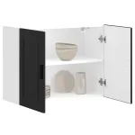 Dulap de bucătărie „Porto” din lemn de lemn negru GartenMobel Dekor