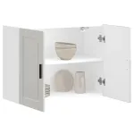 Dulap de bucatarie "Porto" din lemn prelucrat alb lucios GartenMobel Dekor